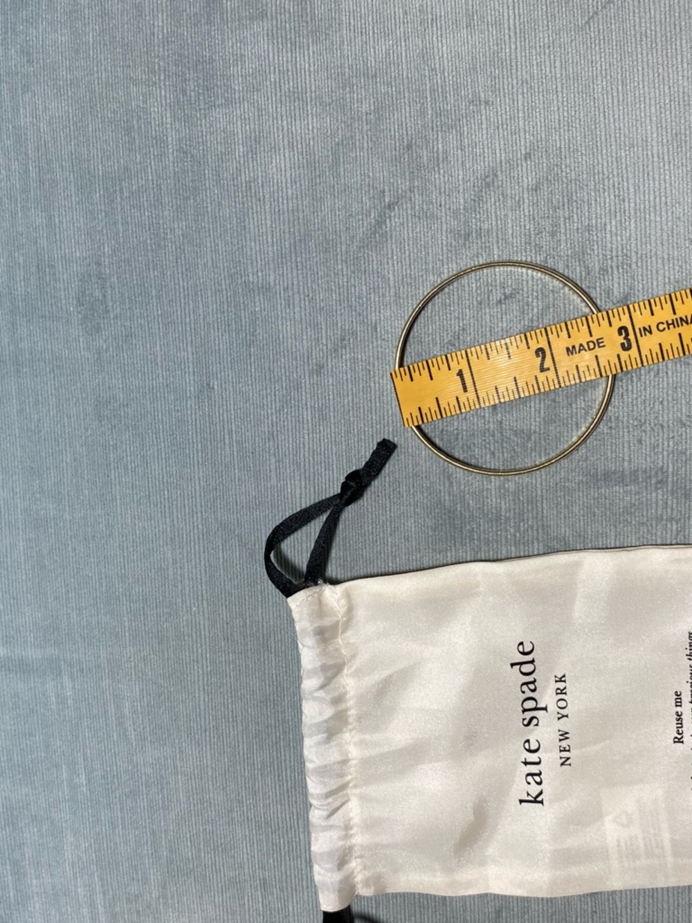EUC Kate Spade New York Heart of Gold”Bangle Bracelet 12k gold plated, dust bag - Picture 12 of 13